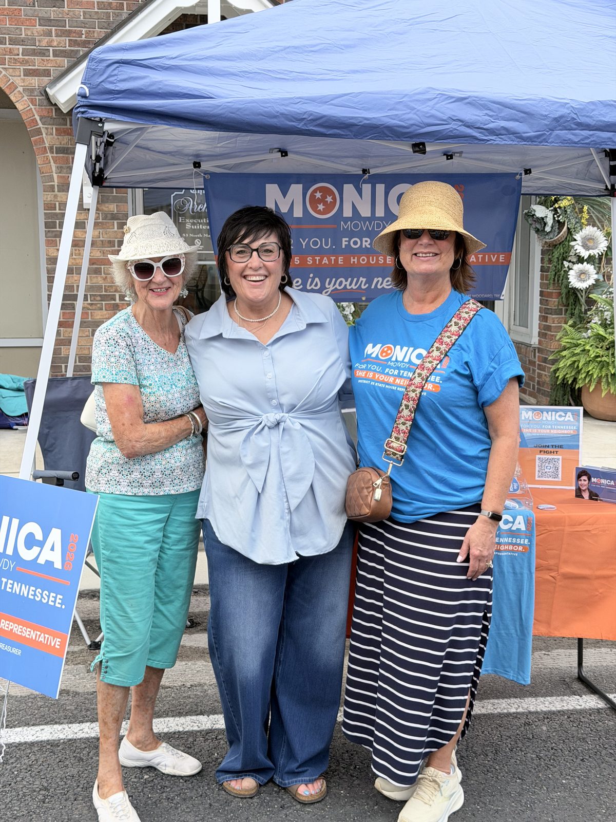 Monica with supporters at Crossville Downtown Crossroads