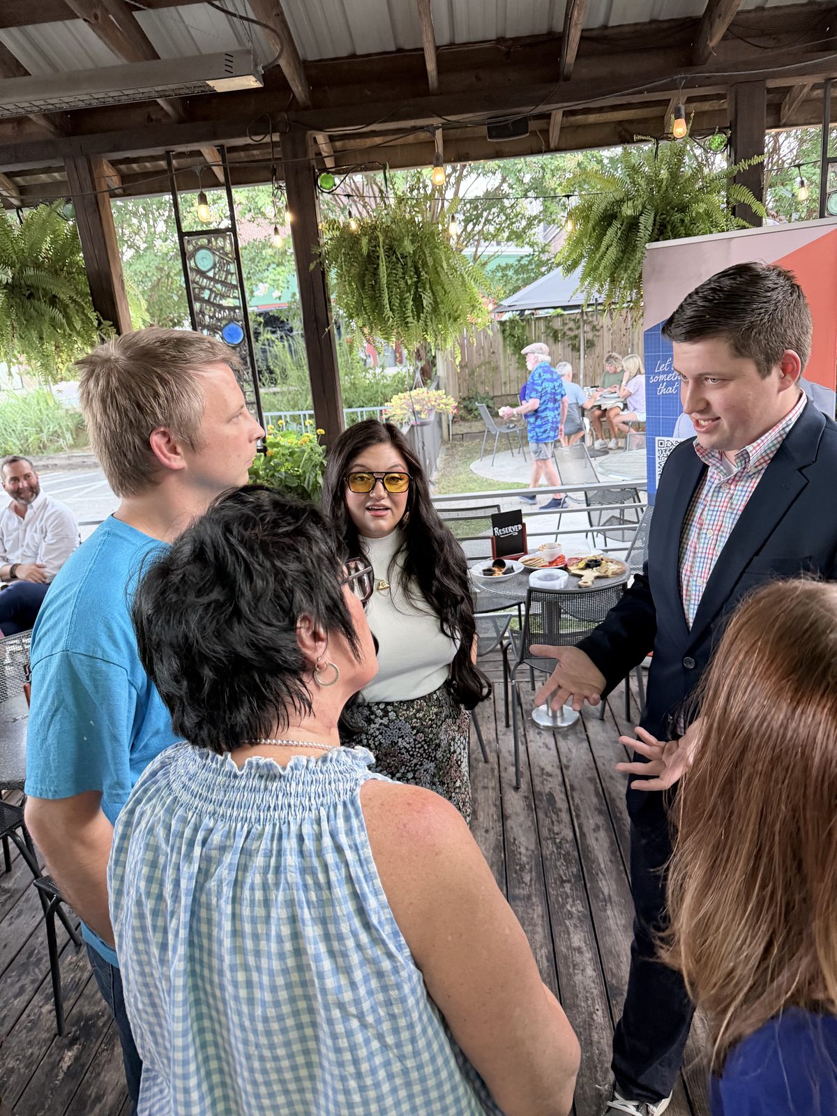 Conversation at the Putnam Co Young Democrats Meet N Greet at Father Tom's Pub