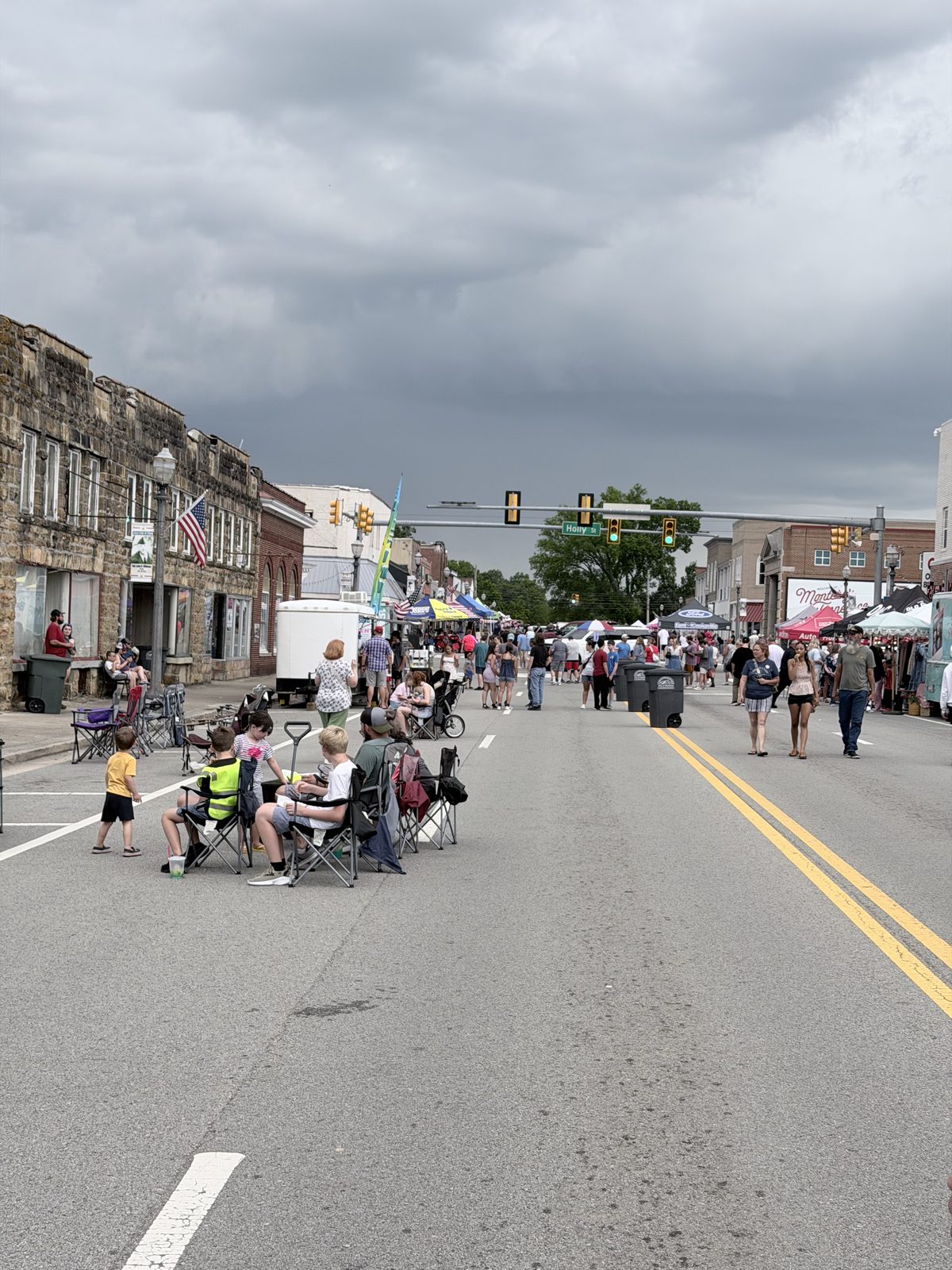 The parade route during the Monterey Fire in the Mountain festival