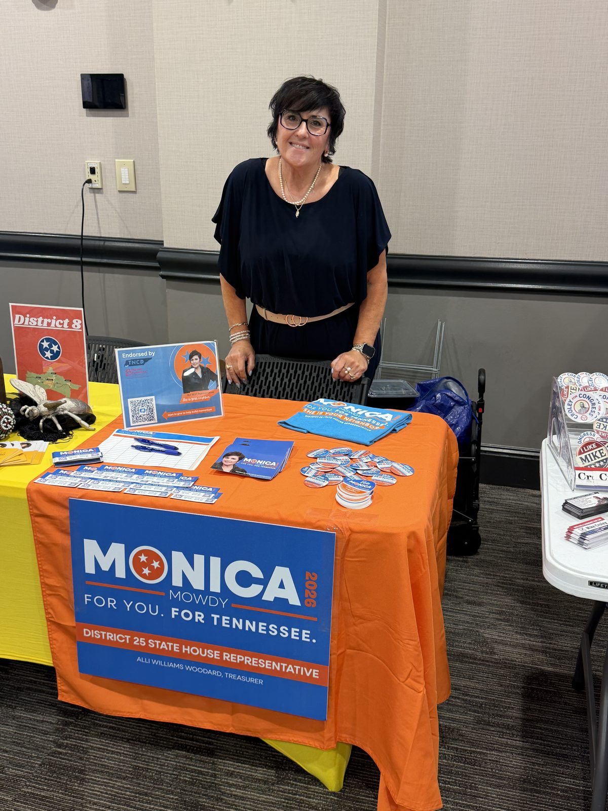 The Monica campaign table at the Putnam Co 3 Star Dinner