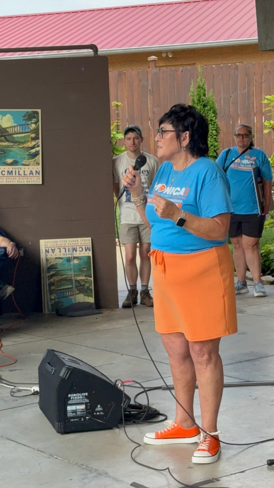 Monica with a fellow candidate in Putnam County